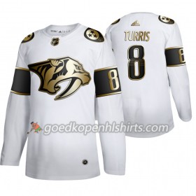 Nashville Predators Kyle Turris 8 Adidas 2019-2020 Golden Edition Wit Authentic Shirt - Mannen